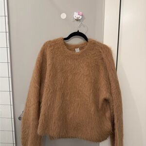 Toteme Fuzzy Brown Crew Neck Sweater
